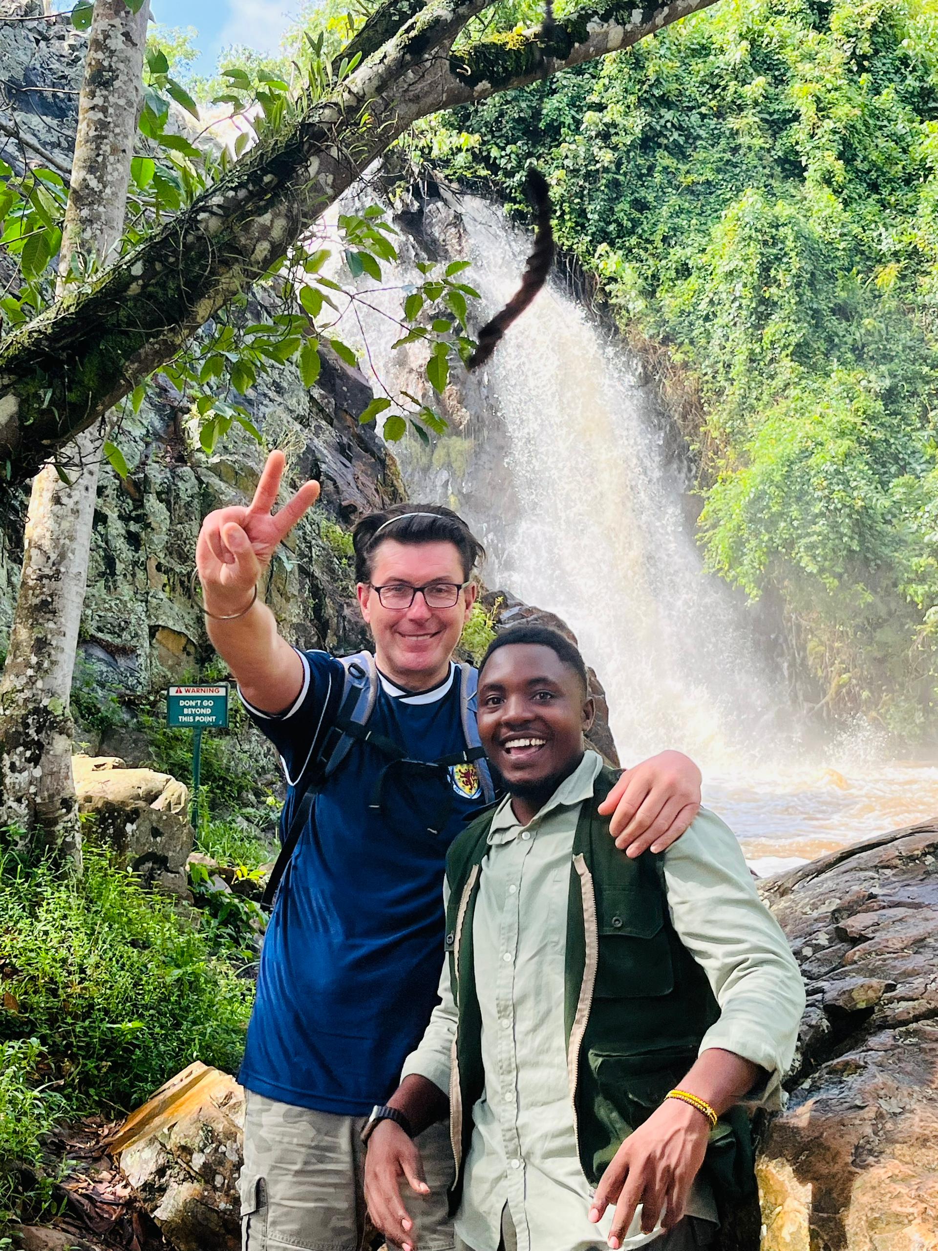 Tourist at Murchison falls
